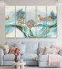 Reindeer Multicolour MDF (Set of 5) Art Panels