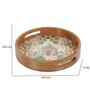 Peacock Palace Round Tray   Mughal-Inspired Art- Small (1 Piece)