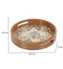 Peacock Palace Round Tray   Mughal-Inspired Art- Small (1 Piece)
