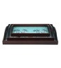 Peacock Teak Brown Teak Wood & MDF Serving Tray (Set of 3) Reinvention factory