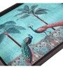 Peacock Teak Brown Teak Wood & MDF Serving Tray (Set of 3) Reinvention factory
