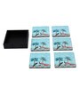 Peacock Turquoise MDF (Set of 6 ) Table Coasters