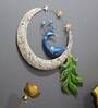 Iron Peocock Wall Art With LED In Multicolour
