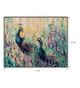 Peacocks Multicolor Canvas Framed Wildlife Art Print