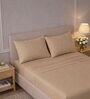 Pearl 400TC  Solid Embroidery Superking Bedsheet with 2 Pillow Covers