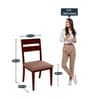Pearl Solid Wood Dining Chairs in Beige Colour