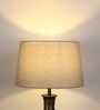 Pearl Grey Cotton Drum Lampshade