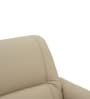 Pearl Leatherette 1 Seater Sofa In Beige Colour