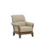 Pearl Leatherette 1 Seater Sofa In Beige Colour