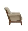 Pearl Leatherette 1 Seater Sofa In Beige Colour