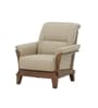 Pearl Leatherette 1 Seater Sofa In Beige Colour