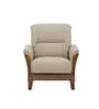 Pearl Leatherette 1 Seater Sofa In Beige Colour