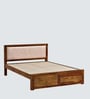 Pearl Sheesham Wood King Bed in Brown Finish