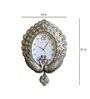 Silver Plastic Peacock Pendulum Clock