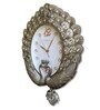 Silver Plastic Peacock Pendulum Clock