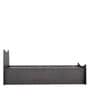 Pearl Single Size Bed with Box Storage in Cola Rain Colour