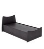 Pearl Single Size Bed with Box Storage in Cola Rain Colour