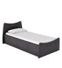Pearl Single Size Bed with Box Storage in Cola Rain Colour