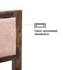 Pearl Sheesham Wood Upholstered Kind Size Bed With Hydraulic Storage