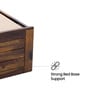 Pearl Sheesham Wood Upholstered Queen Size Bed With Hydraulic Storage