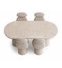 Pearlescent Mirage Premium Handmade Bone Inlay 4 Seater Dining Table