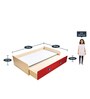 Pearth Kids Bed in Red Colour with Box Storage