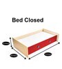 Pearth Kids Bed in Red Colour with Box Storage