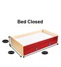 Pearth Kids Bed in Red Colour with Drawer Storage