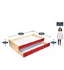 Pearth Kids Bed in Red Colour with Drawer Storage