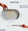Grey Premium MDF Oval Tray Medium with Mandala Art