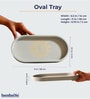 Grey Premium MDF Oval Tray Small with Mandala Art