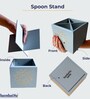 Grey Premium MDF Spoon Stand with Mandala Art