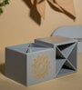 Grey Premium MDF Spoon Stand with Mandala Art