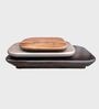 Pebble Rotating 3-Tier Centre Table In Teak Finish