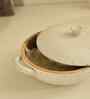 Pebble White Wooden Casserole