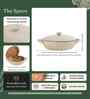Pebble White Wooden Casserole
