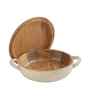 Pebble White Wooden Casserole