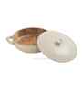 Pebble White Wooden Casserole