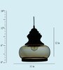 Pecos Gold Glass Single Hanging Light