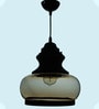 Pecos Gold Glass Single Hanging Light
