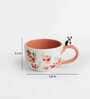 Peeping Doggo 200ml White & Pink Ceramic Tea Cup