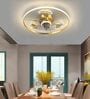 Peli Gold Aluminium and Acrylic LED Smart Fan Chandelier