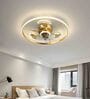 Peli Gold Aluminium and Acrylic LED Smart Fan Chandelier