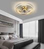 Peli Gold Aluminium and Acrylic LED Smart Fan Chandelier