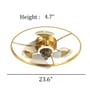 Peli Gold Aluminium and Acrylic LED Smart Fan Chandelier