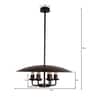 Pelican 6 Lt Black Chandelier