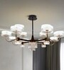 Pellucid 100cm LED Ceiling Chandelier, Smart Chandelier Lights for Living Room, Alexa & Google Compatible, Linear Pendant Light Black & Gold for Dining, Bedroom, Hall & Office