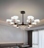 Pellucid 100cm LED Ceiling Chandelier, Smart Chandelier Lights for Living Room, Alexa & Google Compatible, Linear Pendant Light Black & Gold for Dining, Bedroom, Hall & Office