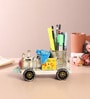 (1Pc) Multicolor Metal Train-Shaped Pen & Pencil Holder