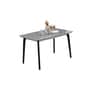 Penang Malaysian Stone Top 4 Seater Dining Table In Grey Finish